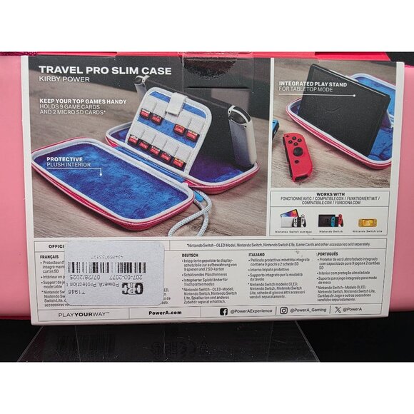 Nintendo Switch Kirby PowerA Travel Pro Slim Case - Picture 5 of 5